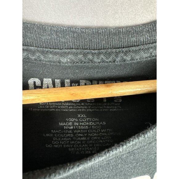 Vintage Y2K Call Of Duty Ghosts Video Game XBOX Playstation Nintendo Promo 2XL T - Picture 9 of 11